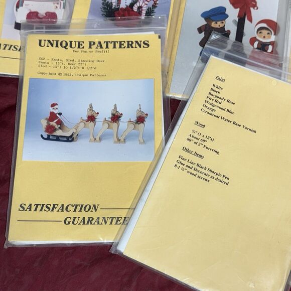 Lot Of 13 Christmas Craft/Pattern Packets Woodworking Carpentry Painting - Picture 5 of 5